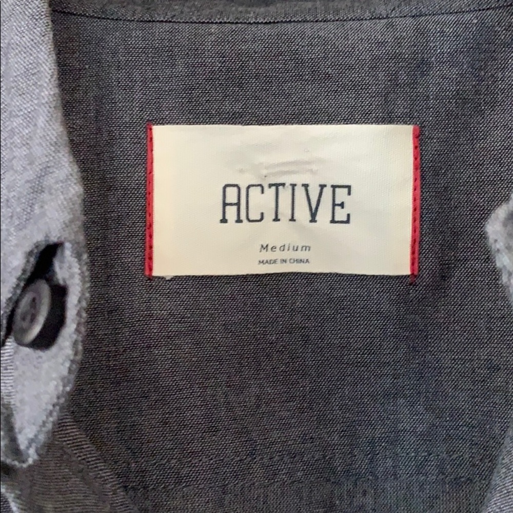 Active Ride Shop Grey Button Down Shirt. Size M. - Picture 2 of 4